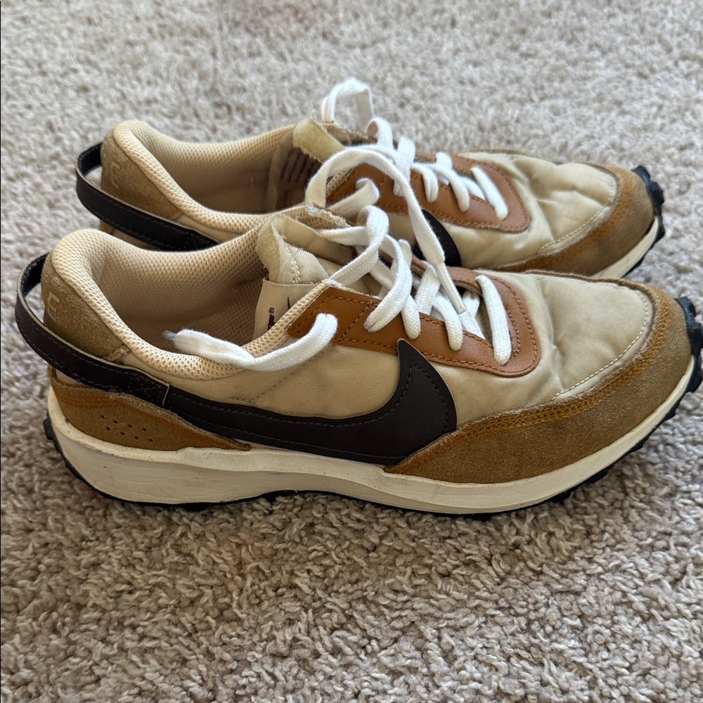Nike waffle Tan and Brown Athletic Shoes